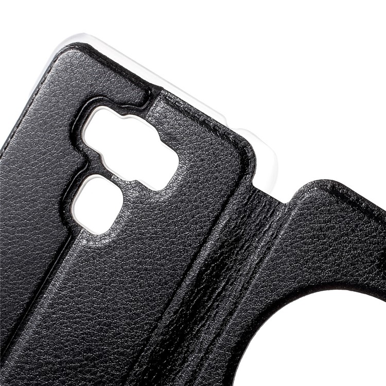 View Window Flip Leather Phone Case for Asus Zenfone 3 Max ZC553KL - Black-6