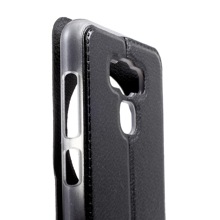 View Window Flip Leather Phone Case for Asus Zenfone 3 Max ZC553KL - Black-8