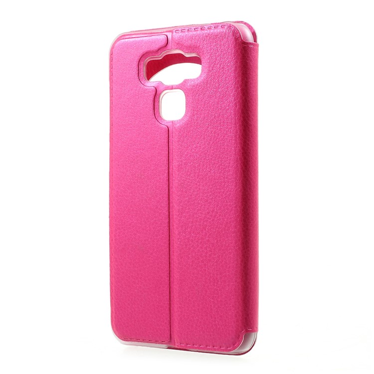 View Window Flip Leather Phone Shell Casing for Asus Zenfone 3 Max ZC553KL - Rose-2