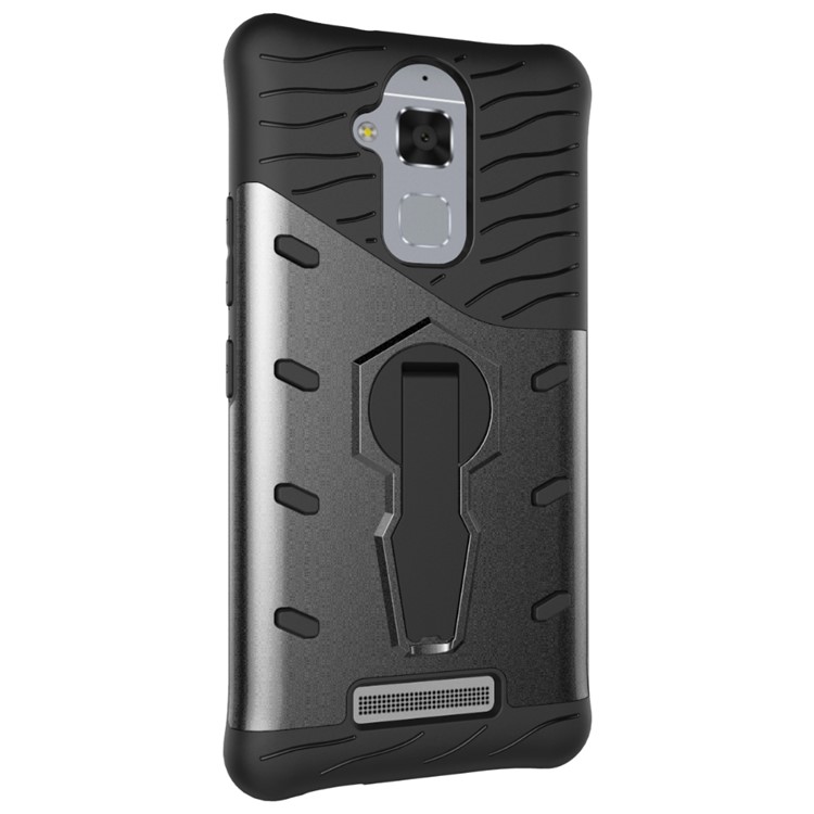 Armor PC + TPU Hybrid Case with Kickstand for Asus Zenfone 3 Max ZC520TL - Grey-4
