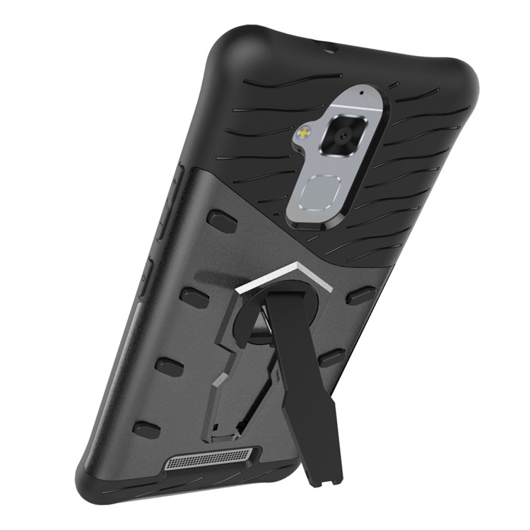 Armor PC + TPU Hybrid Case with Kickstand for Asus Zenfone 3 Max ZC520TL - Grey-5