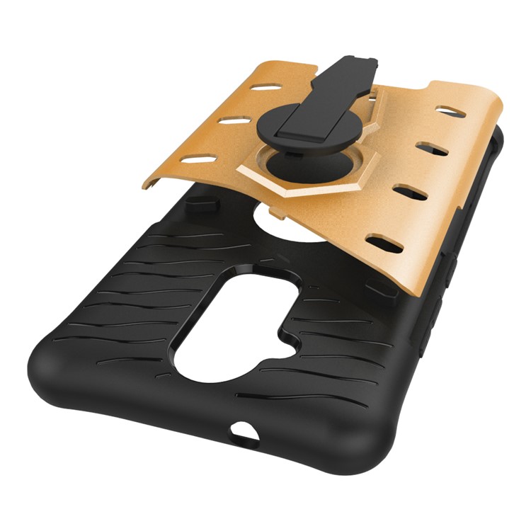 Armor PC + TPU Hybrid Shell with Kickstand for Asus Zenfone 3 Max ZC520TL - Gold-10