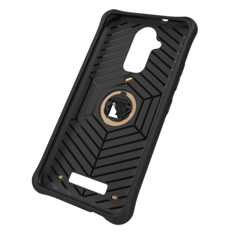 Armor PC + TPU Hybrid Shell with Kickstand for Asus Zenfone 3 Max ZC520TL - Gold-11