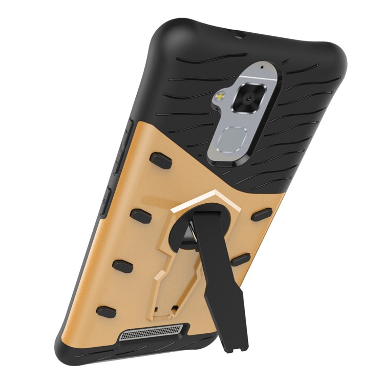 Armor PC + TPU Hybrid Shell with Kickstand for Asus Zenfone 3 Max ZC520TL - Gold-5