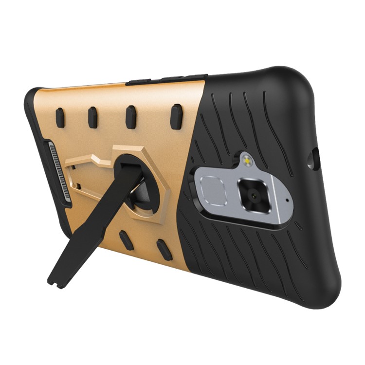 Armor PC + TPU Hybrid Shell with Kickstand for Asus Zenfone 3 Max ZC520TL - Gold-7