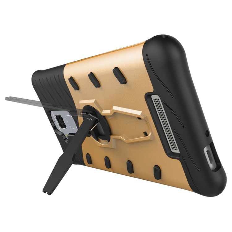 Armor PC + TPU Hybrid Shell with Kickstand for Asus Zenfone 3 Max ZC520TL - Gold-8