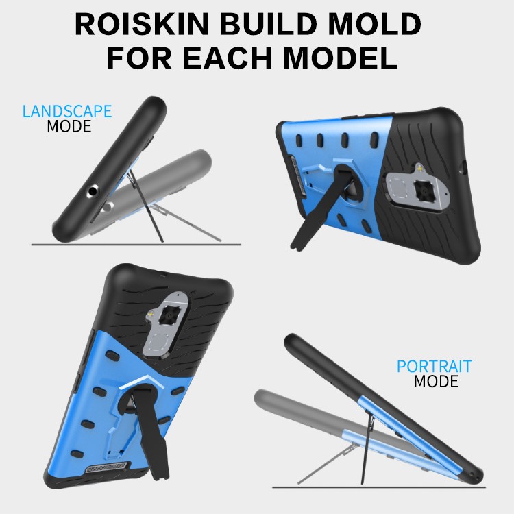 Armor Hybrid PC TPU Mobile Casing with Kickstand for Asus Zenfone 3 Max ZC520TL - Blue-20