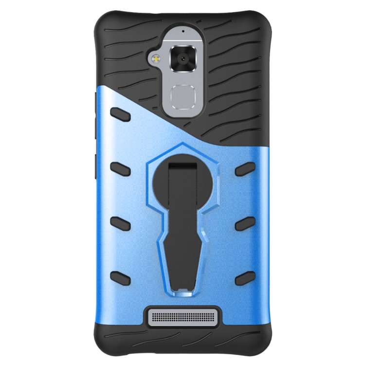 Armor Hybrid PC TPU Mobile Casing with Kickstand for Asus Zenfone 3 Max ZC520TL - Blue-3