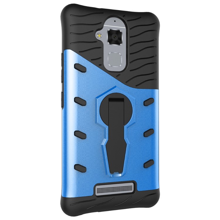 Armor Hybrid PC TPU Mobile Casing with Kickstand for Asus Zenfone 3 Max ZC520TL - Blue-4
