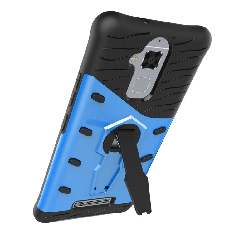 Armor Hybrid PC TPU Mobile Casing with Kickstand for Asus Zenfone 3 Max ZC520TL - Blue-5