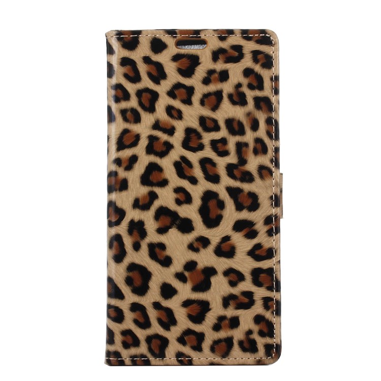 Leopard Pattern Leather Wallet Stand Case for Asus Zenfone 3 Deluxe ZS550KL-2
