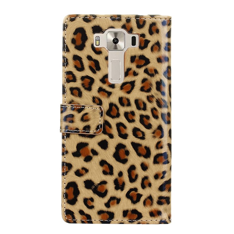 Leopard Pattern Leather Wallet Stand Case for Asus Zenfone 3 Deluxe ZS550KL-3
