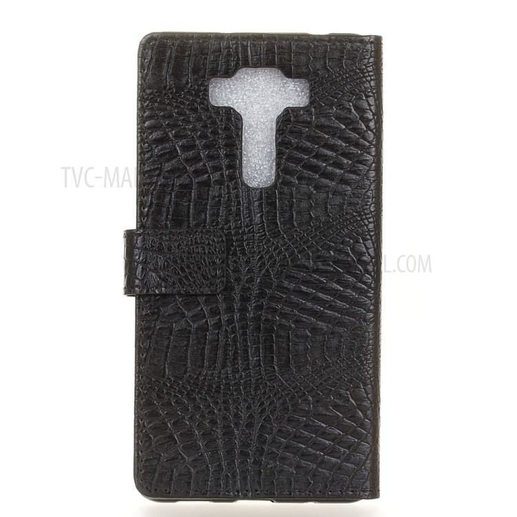 Phone Accessory Crocodile Texture Leather Wallet Case for Asus Zenfone 3 Deluxe ZS550KL - Black-2