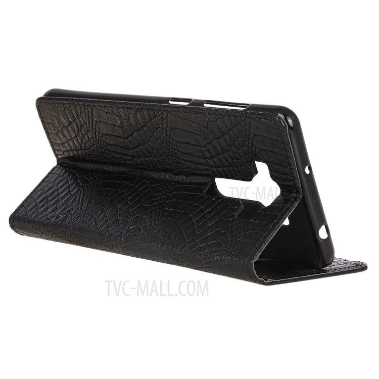 Phone Accessory Crocodile Texture Leather Wallet Case for Asus Zenfone 3 Deluxe ZS550KL - Black-5