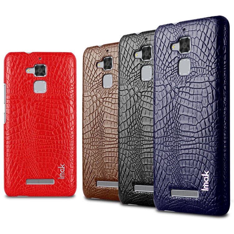 IMAK Ruiyi Series for Asus Zenfone 3 Max ZC520TL Crocodile Leather Coated PC Phone Cover - Black-10