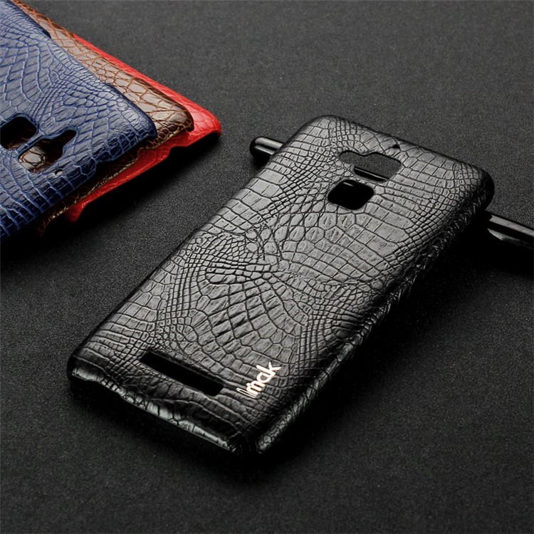 IMAK Ruiyi Series for Asus Zenfone 3 Max ZC520TL Crocodile Leather Coated PC Phone Cover - Black-11