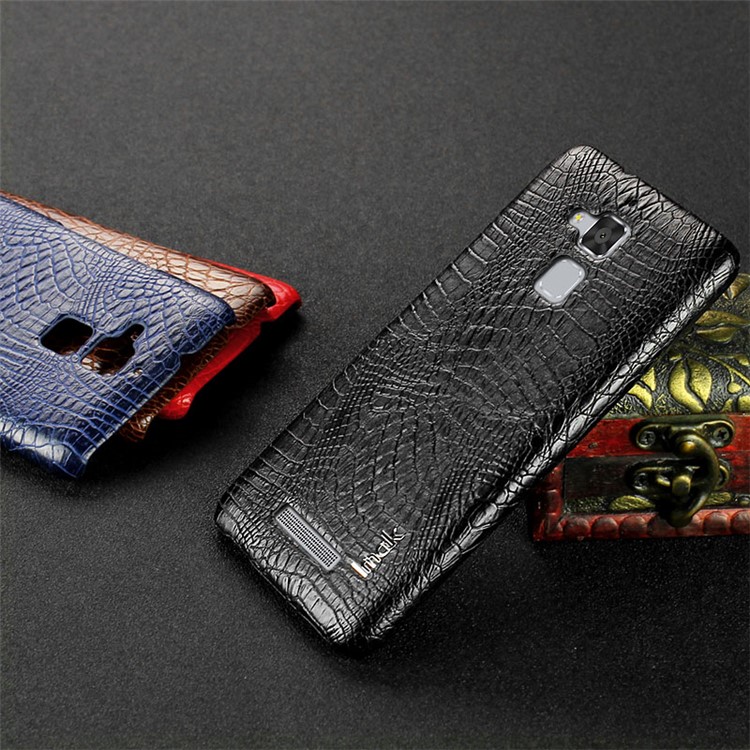 IMAK Ruiyi Series for Asus Zenfone 3 Max ZC520TL Crocodile Leather Coated PC Phone Cover - Black-7
