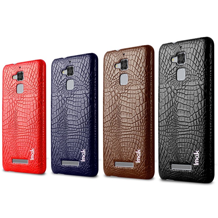 IMAK Ruiyi Series for Asus Zenfone 3 Max ZC520TL Crocodile Leather Coated PC Phone Cover - Black-8