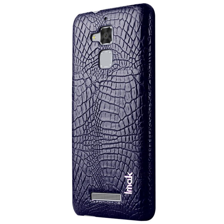 IMAK Ruiyi Series for Asus Zenfone 3 Max ZC520TL Crocodile Texture Leather Coated Hard Case Accessory - Blue-2