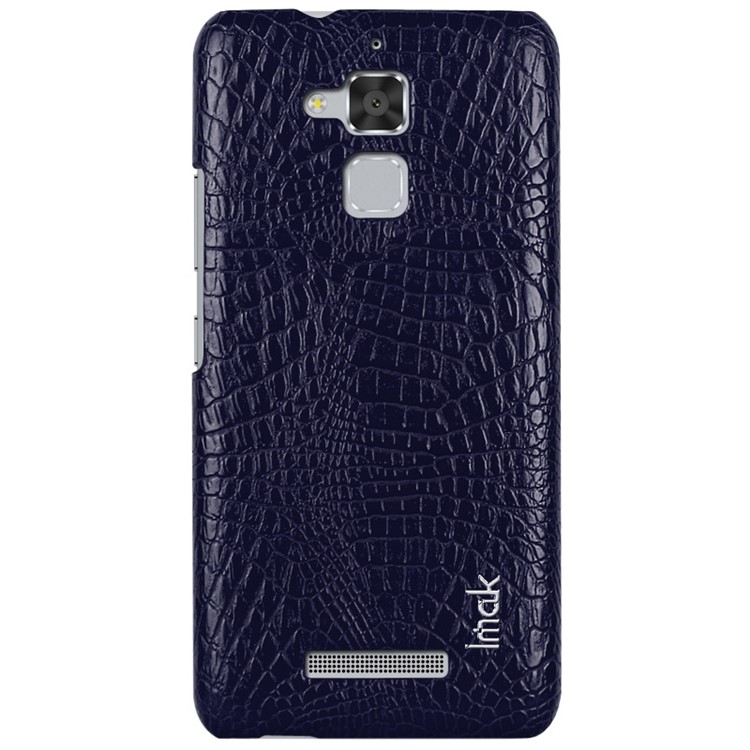 IMAK Ruiyi Series for Asus Zenfone 3 Max ZC520TL Crocodile Texture Leather Coated Hard Case Accessory - Blue-6