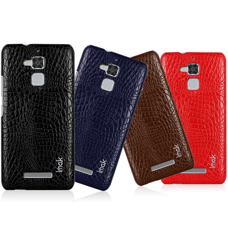 IMAK Ruiyi Series for Asus Zenfone 3 Max ZC520TL Crocodile Texture Leather Coated Hard Case Accessory - Blue-8