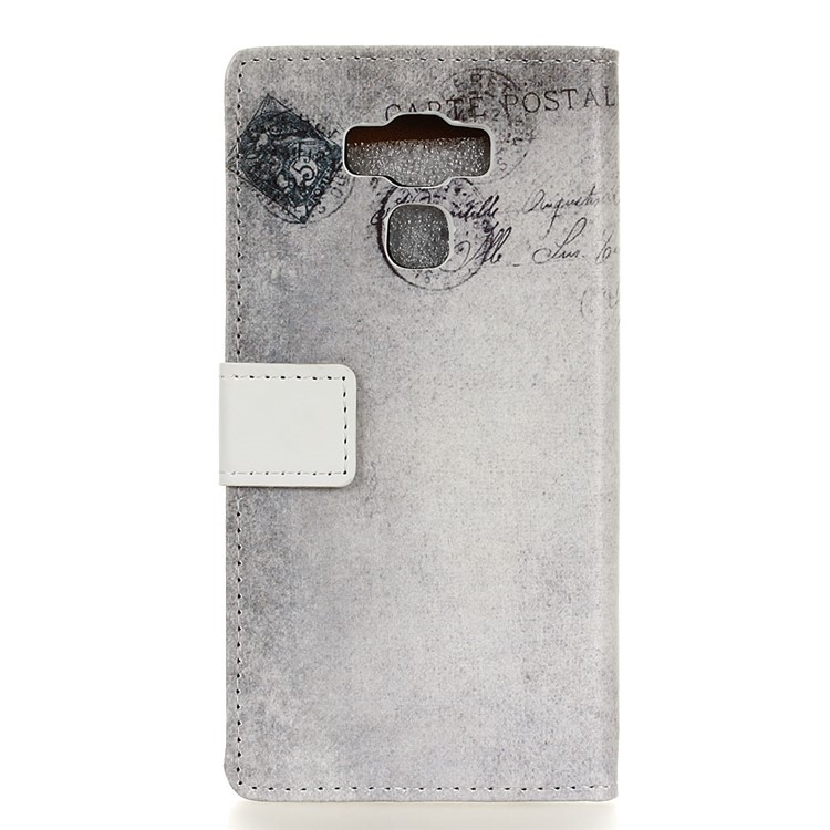 Patterned Wallet Leather Cover for Zenfone 3 Max ZC553KL - Cat Holding Hat-2