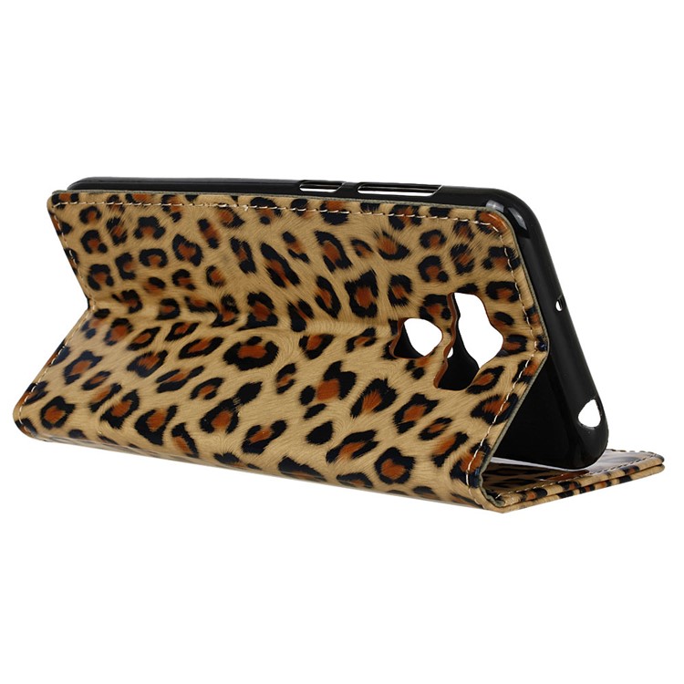 Leopard Pattern Cell Phone Case Leather Stand Wallet for Asus Zenfone 3 Max ZC553KL-5