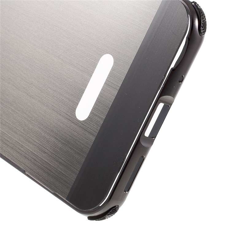 Slide-on Brushed Plating Hard Phone Case (Metal Bumper + PC) for Asus Zenfone 3 Max ZC553KL - Black-6