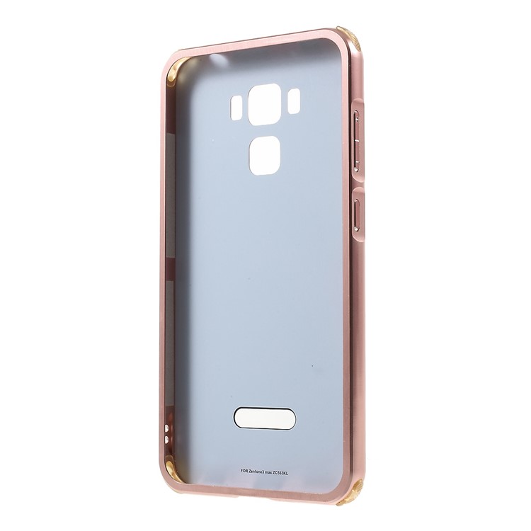 Slide-on Brushed Plating Mobile Phone Casing (Metal Bumper + PC) for Asus Zenfone 3 Max ZC553KL - Rose Gold-3