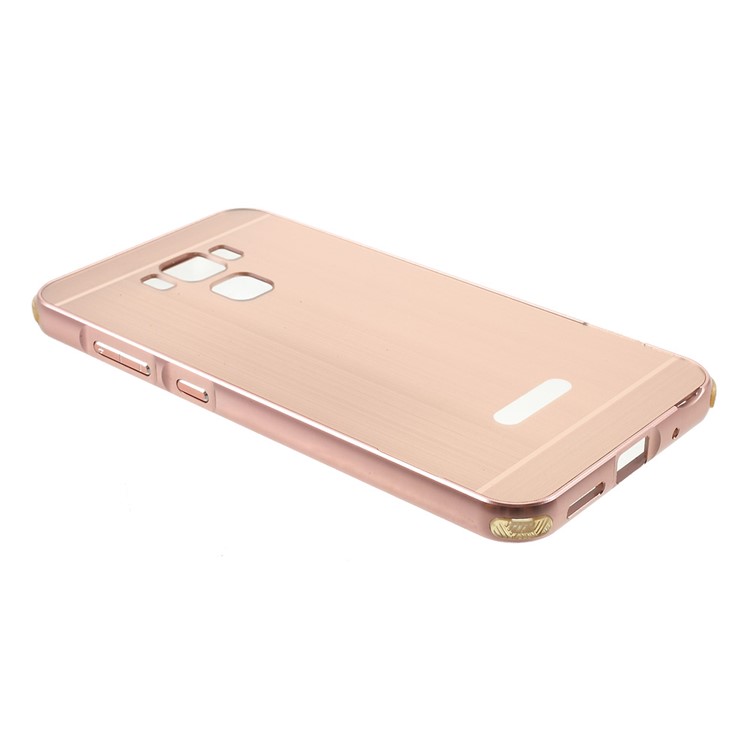 Slide-on Brushed Plating Mobile Phone Casing (Metal Bumper + PC) for Asus Zenfone 3 Max ZC553KL - Rose Gold-4