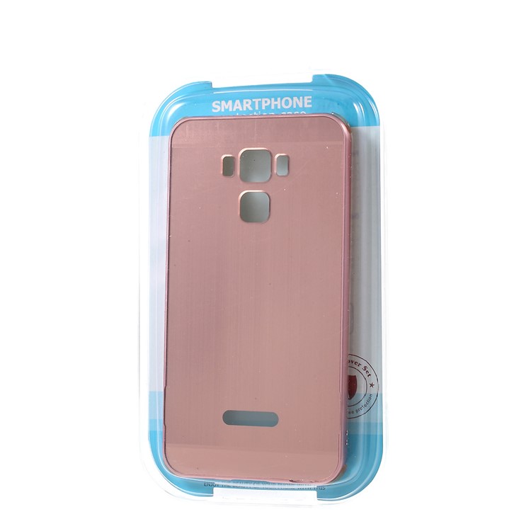 Slide-on Brushed Plating Mobile Phone Casing (Metal Bumper + PC) for Asus Zenfone 3 Max ZC553KL - Rose Gold-6