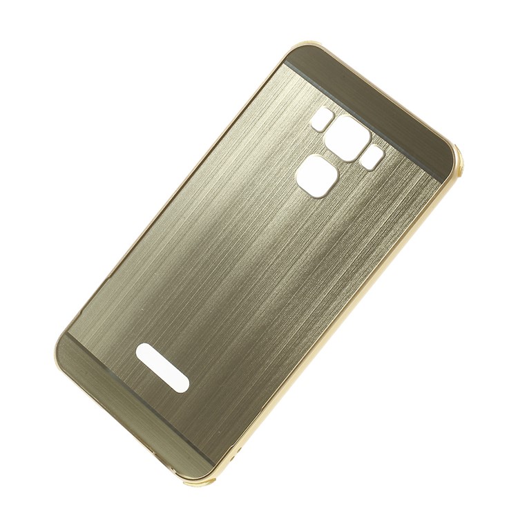 Slide-on Brushed Plating Hard Back Phone Shell (Metal Bumper + PC) for Asus Zenfone 3 Max ZC553KL - Gold-1