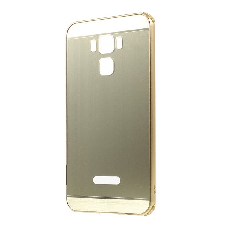 Slide-on Brushed Plating Hard Back Phone Shell (Metal Bumper + PC) for Asus Zenfone 3 Max ZC553KL - Gold-2