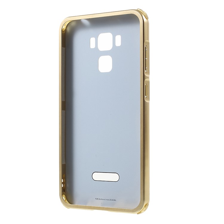 Slide-on Brushed Plating Hard Back Phone Shell (Metal Bumper + PC) for Asus Zenfone 3 Max ZC553KL - Gold-3