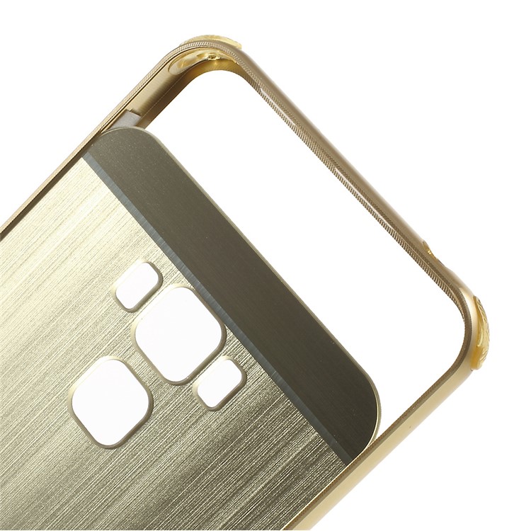 Slide-on Brushed Plating Hard Back Phone Shell (Metal Bumper + PC) for Asus Zenfone 3 Max ZC553KL - Gold-4