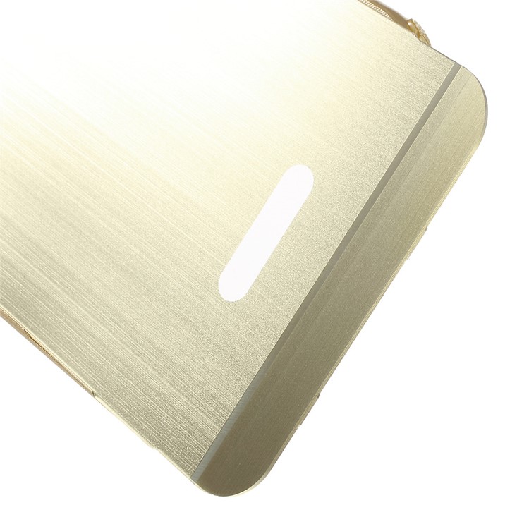 Slide-on Brushed Plating Hard Back Phone Shell (Metal Bumper + PC) for Asus Zenfone 3 Max ZC553KL - Gold-5