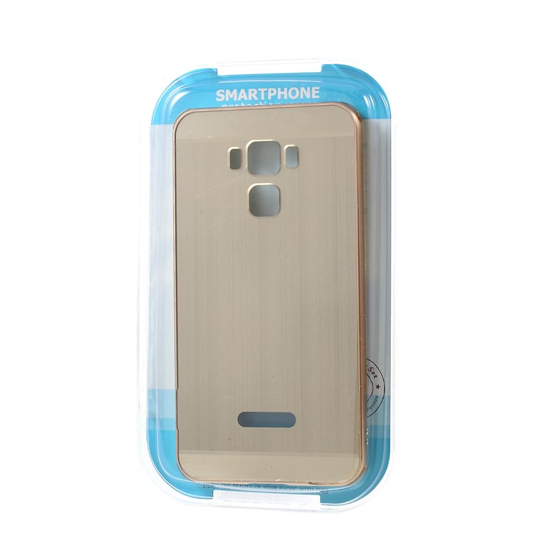 Slide-on Brushed Plating Hard Back Phone Shell (Metal Bumper + PC) for Asus Zenfone 3 Max ZC553KL - Gold-7