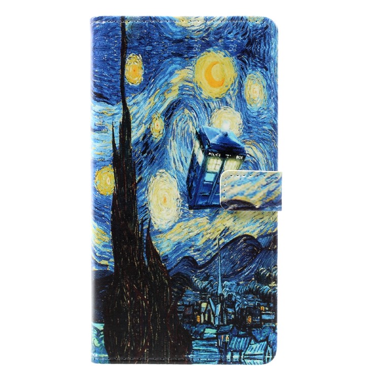 Pattern Printing Leather Wallet Case for Asus Zenfone 3 Max ZC553KL - Starry Night-3