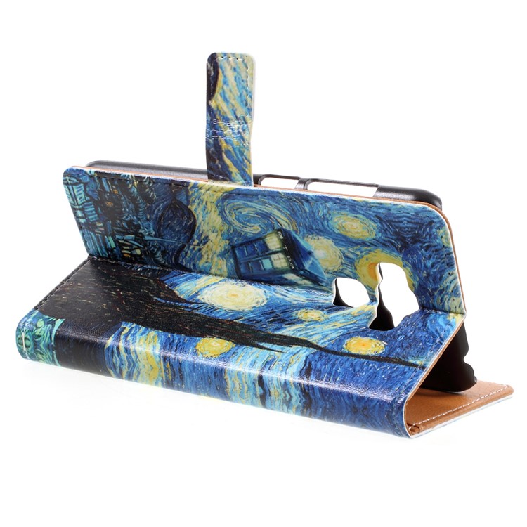 Pattern Printing Leather Wallet Case for Asus Zenfone 3 Max ZC553KL - Starry Night-5