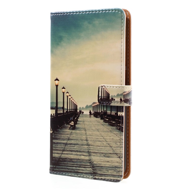 Pattern Printing Leather Wallet Cover for Asus Zenfone 3 Max ZC553KL - Street Light-2