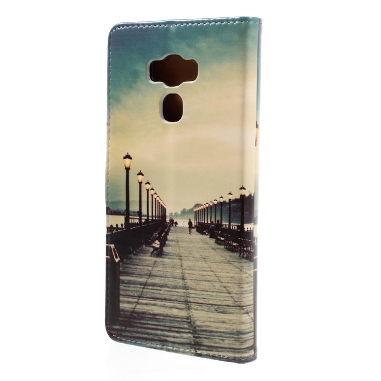 Pattern Printing Leather Wallet Cover for Asus Zenfone 3 Max ZC553KL - Street Light-3