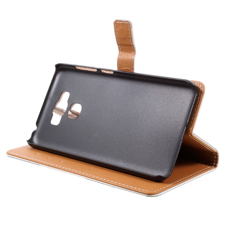 Pattern Printing Leather Wallet Flip Stand Case for Asus Zenfone 3 Max ZC553KL - Wolf Howling at the Moon-4