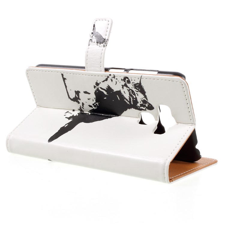 Pattern Printing Leather Flip Case w/ Credit Card Slots for Asus Zenfone 3 Max ZC553KL - Lovely Cat-5