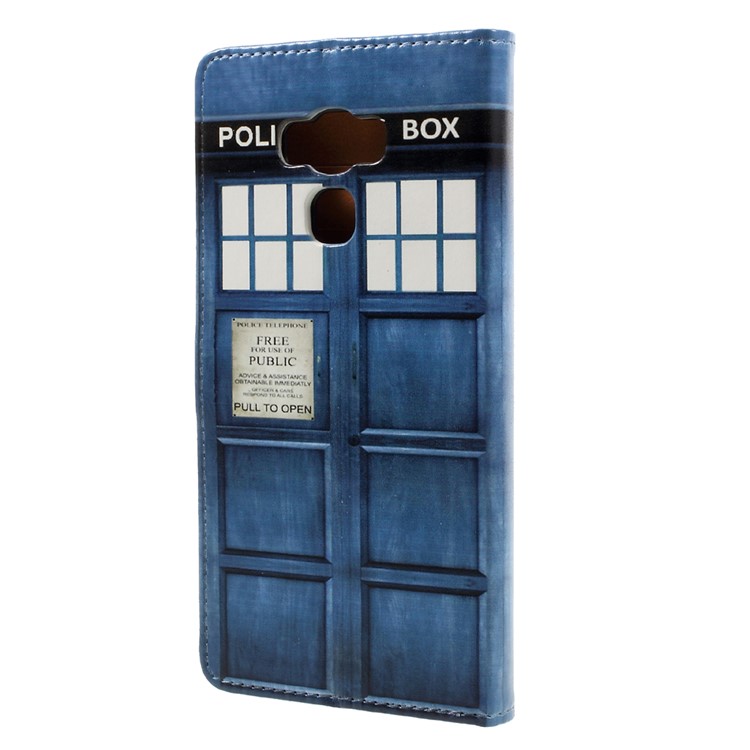 Pattern Printing Leather Wallet Cover Case for Asus Zenfone 3 Max ZC553KL - Police Public Call Box-3