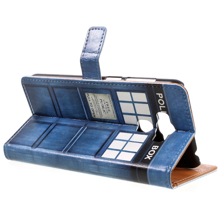Pattern Printing Leather Wallet Cover Case for Asus Zenfone 3 Max ZC553KL - Police Public Call Box-5
