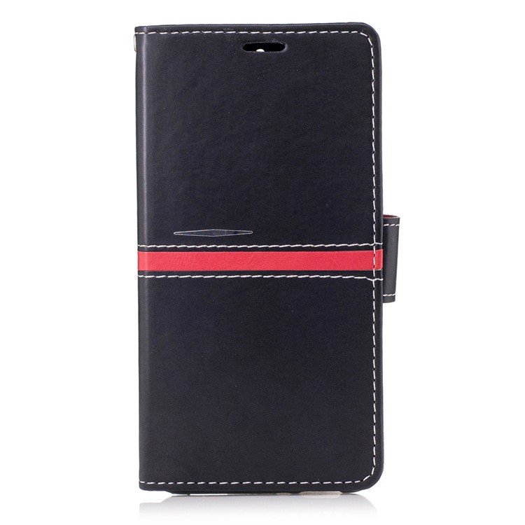 Graceful Series Stitching Leather Case with Hand Strap for Asus Zenfone 3 Max ZC520TL - Black-1