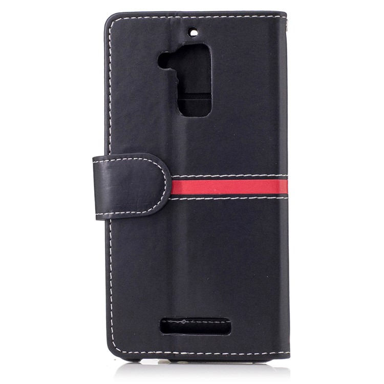 Graceful Series Stitching Leather Case with Hand Strap for Asus Zenfone 3 Max ZC520TL - Black-2
