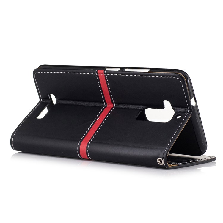 Graceful Series Stitching Leather Case with Hand Strap for Asus Zenfone 3 Max ZC520TL - Black-3