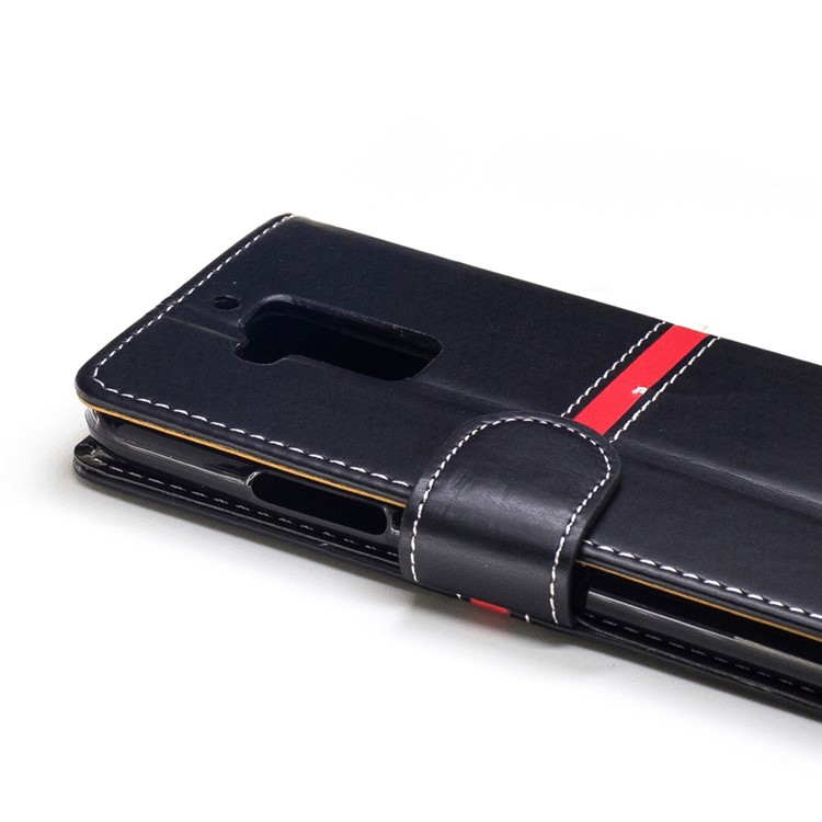 Graceful Series Stitching Leather Case with Hand Strap for Asus Zenfone 3 Max ZC520TL - Black-6