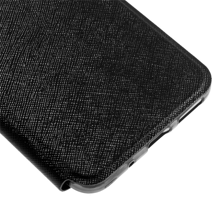 Cross Texture View Window Leather Stand Case for Asus Zenfone 3 Max ZC553KL - Black-7